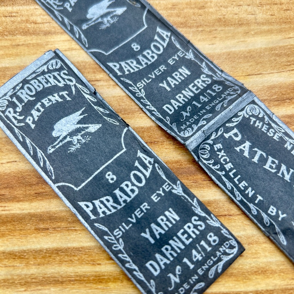 Antique R.J. Roberts Parabola Silver Eye Yarn Darners No. 14/18 Redditch England